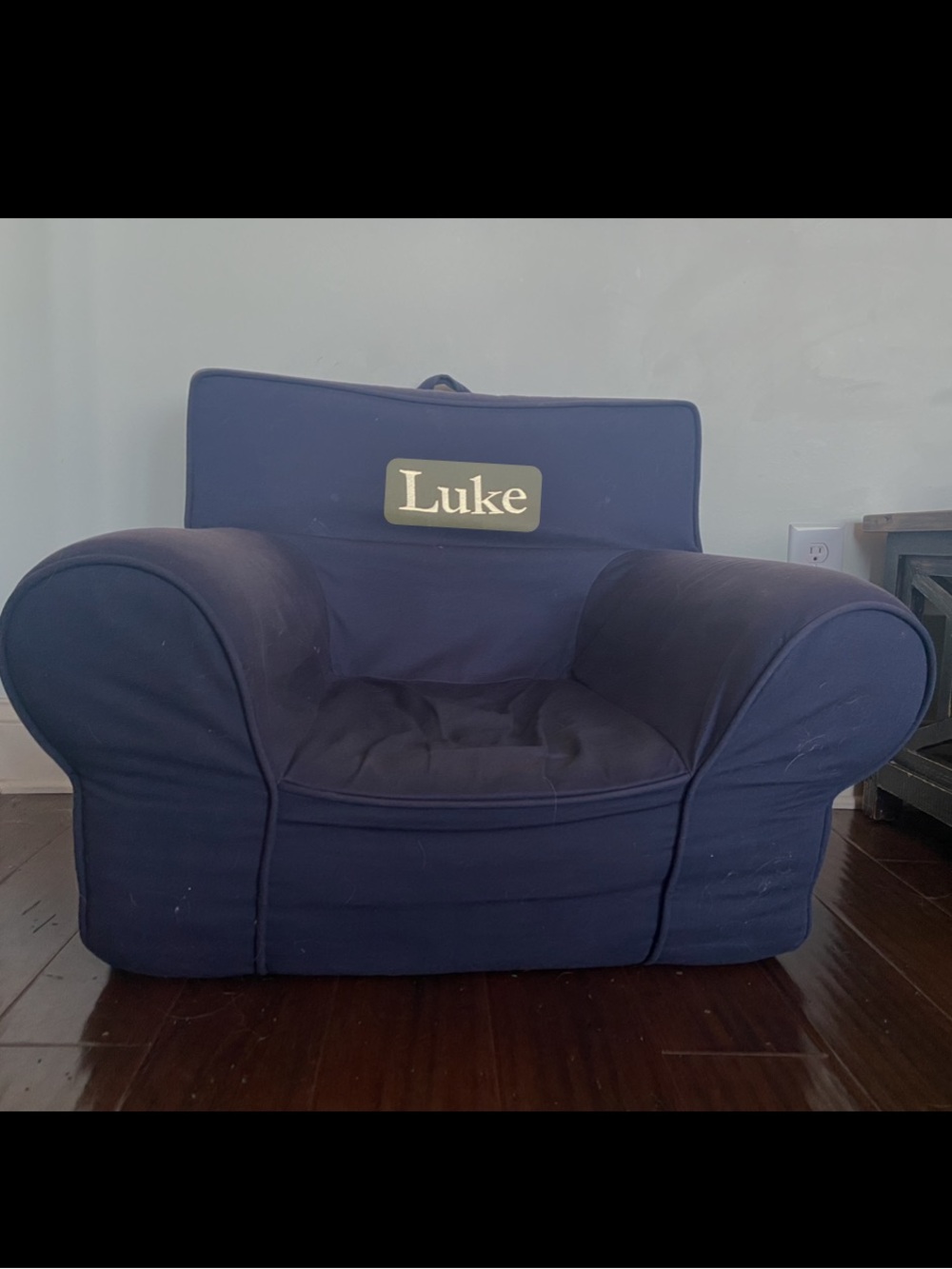 POTTERY BARN anywhere chair COVER ONLY (Personalized - Luke)